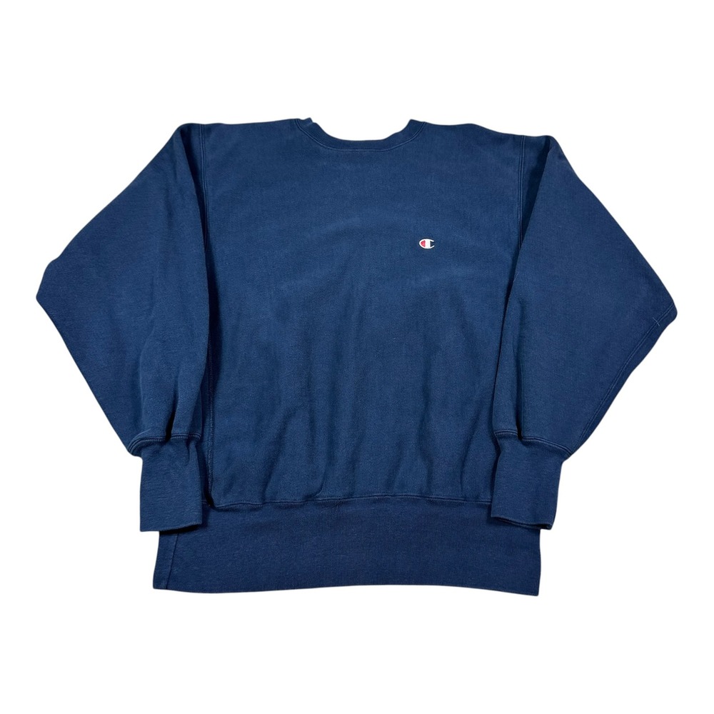 Vintage 90s Champion Reverse Weave Blue Crewneck Sweatshirt Men's Large